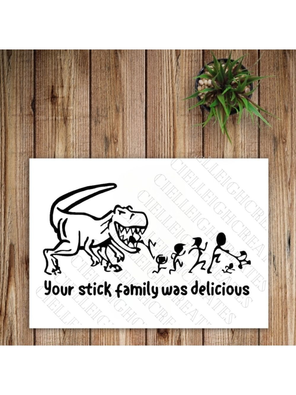 *2 for $20* Your Stick Family Was Delicious Vinyl Car Decal Sticker Handcrafted